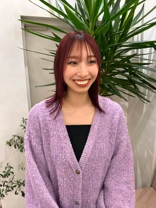 セミロング 艶カラー🌟 kanonのヘアスタイル