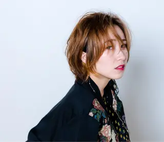 ショート カラー パーマ salon m ni サロンマーニ所属・久保田 一のヘアスタイル