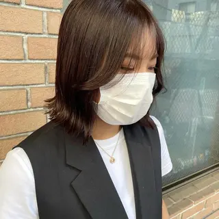 ミディアム ボブヘアカット Rikapi❤️のヘアスタイル