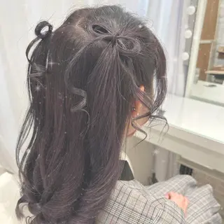 ミディアム ヘアアレンジ 髪質改善/縮毛矯正 ツヤ髪🩷さつきのヘアスタイル