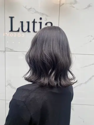 セミロング 羽柴幸生✨透明感 カラー✨のヘアスタイル