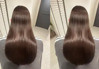 ロング カラー パーマ 縮毛矯正リピート90 %超/髪質改善/井口のヘアスタイル