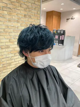 ショート カラー メンズ ブリーチ特化 ハイトーンRYOYAのヘアスタイル