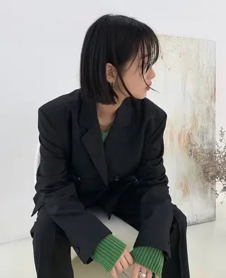 ミディアム wixy mimi所属・ボブ/透明感カラー 🌿栄🌿kouneのヘアスタイル