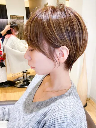 ショート カラー 柳 雄輝のヘアスタイル