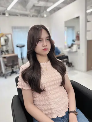 セミロング カラー 赤みなしカラー/梅田 /レイヤー/IORIのヘアスタイル