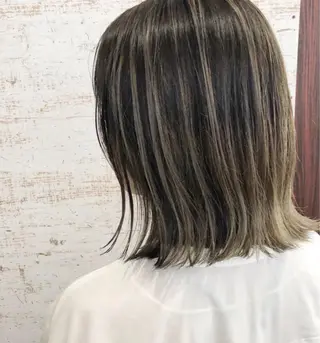 ミディアム カラー ケアブリーチ /髪質 改善/古橋圭史郎のヘアスタイル