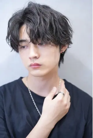 パーマ aid渋谷所属・⚡️メンズパーマ /カラーおび⚡️のヘアスタイル