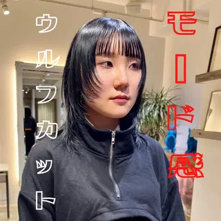 ミディアム 【ロングウルフカット 姫カット】伊藤裕哉のヘアスタイル