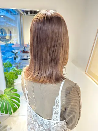 ミディアム カラー 髪質改善スペシャリス ト長尾勇弥/梅田中津のヘアスタイル
