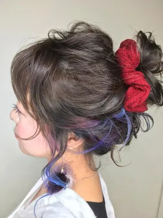 ミディアム カラー 菅村 勇亮のヘアスタイル