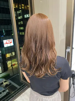 セミロング カラー レイヤー/韓国❣️ 髪質改善/亘紘輝のヘアスタイル