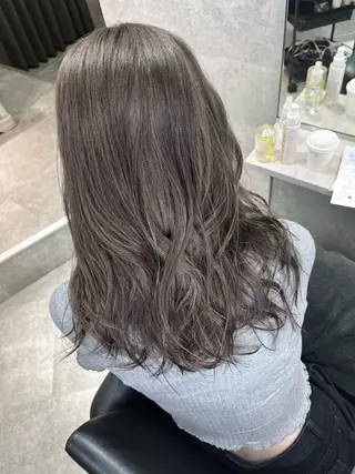 セミロング カラー ダブルカラー 新宿のヘアスタイル