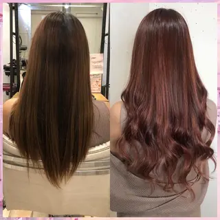 ロング カラー ヘアアレンジ 八巻 晴香のヘアスタイル