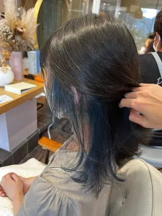 ミディアム 星 沙織のヘアスタイル