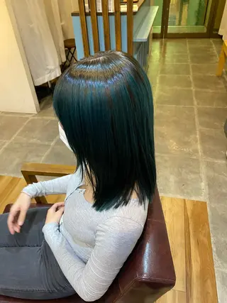 セミロング カラー ヘアアレンジ cecil hair 難波店所属・髪質改善透明感カラー /SHOGO☀️のヘアスタイル