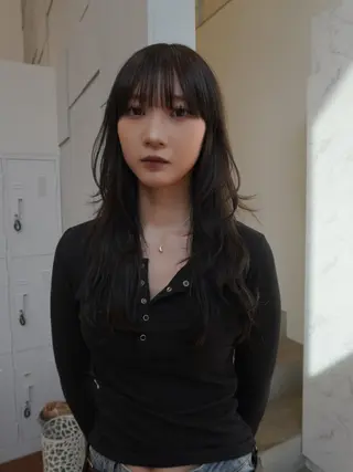 ロング ミユ/ショート/ カットモデル/名東区のヘアスタイル