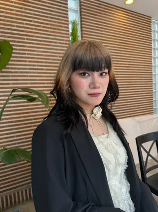 セミロング Daisy🎀透け感 カラー🎀JUNAのヘアスタイル