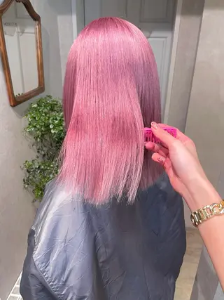 カラー スミレ /メンズ /コーンロウのヘアスタイル