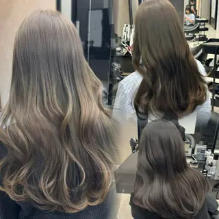 セミロング カラー 🌈【透明感・韓国 ヘア】がっきー🌈のヘアスタイル