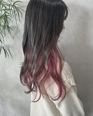 ロング カラー パーマ 透明感カラー／ 新潟万代/池野里衣のヘアスタイル