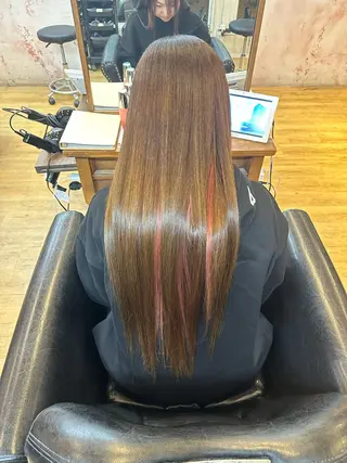 ロング カラー 荻野 翔太朗のヘアスタイル