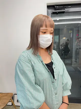 ミディアム カラー pole所属・【pole】 minaのヘアスタイル