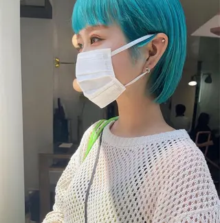 ショート カラー ヘアアレンジ ボブハイトーン🦖 デザインMAMIのヘアスタイル