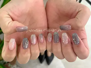 ミディアム nail&eyelashsalon atelier fam上本町店所属・アトリエ FAMのネイルデザイン