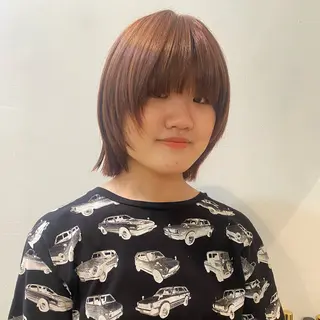 ミディアム カラー Lilu しずくのヘアスタイル