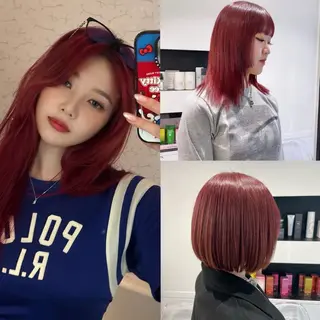 カラー himari💜 暖色カラー/レイヤーのヘアスタイル