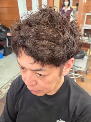パーマ メンズ 柳沼 帆伽のヘアスタイル