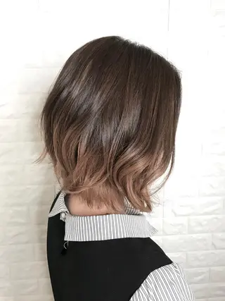 ミディアム カラー エイジングケア特化 美容師✂️山崎竜二のヘアスタイル