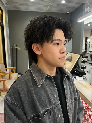 パーマ メンズ 佐々木 愛実のヘアスタイル