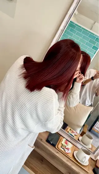 カラー ブリーチ/ストレート ダブルカラーtetoのヘアスタイル