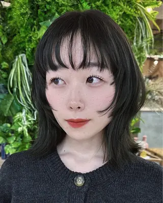 ミディアム カラー Pocket仙台 💚モエリのヘアスタイル