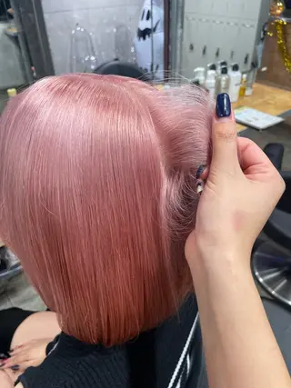 ミディアム カラー ハイトーン 横浜💞ミオのヘアスタイル