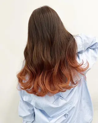 セミロング カラー 巻けるケア縮毛矯正✨ ケアカラー✨山下のヘアスタイル