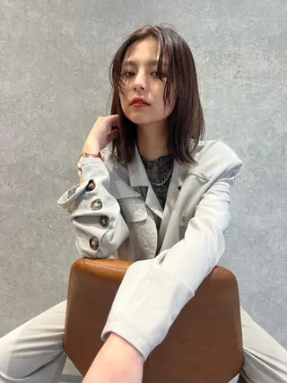 ミディアム AI TOKYO　S所属・mizuki 【韓国レイヤー】のヘアスタイル