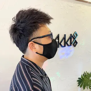 ショート パーマ ヘアアレンジ メンズ Add9 柳田健登のヘアスタイル