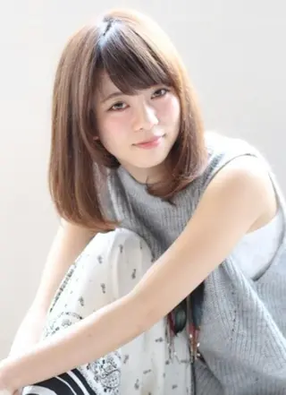 ミディアム 鎌倉 彩のヘアスタイル