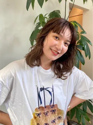 ミディアム 松井 雅のヘアスタイル