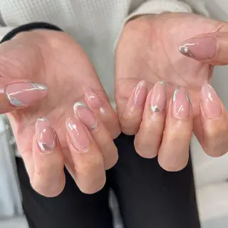 セミロング ネイル マツエク・マツパ REVIA_nail maiのネイルデザイン