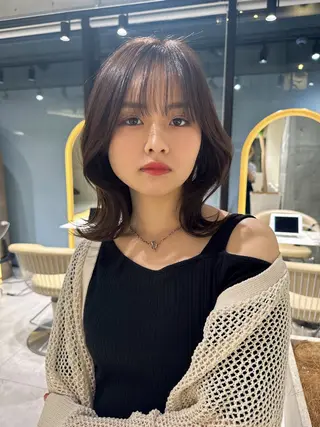 ミディアム ✨髪質改善特化✨副 店長椎葉信乃介のヘアスタイル