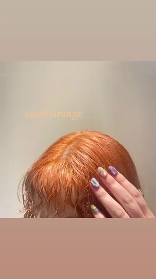 ミディアム カラー メンズ マツエク・マツパ SOLO所属・奈良 彩華のヘアスタイル