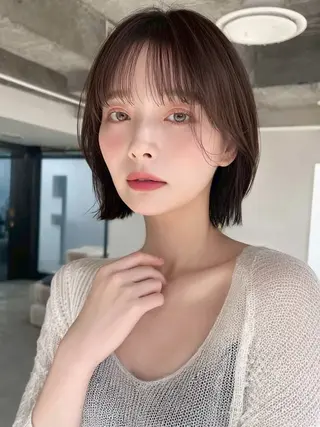 ミディアム 岡田 望愛🫧のヘアスタイル