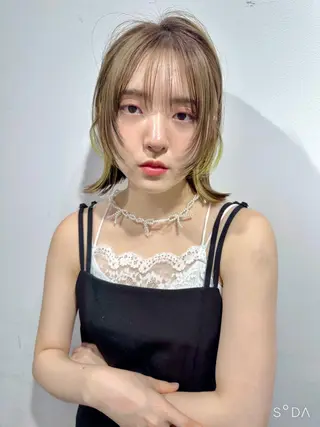 ミディアム カラー トレンドヘア🌿 chinariのヘアスタイル