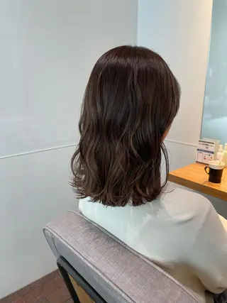 ミディアム カラー gotoday　shaire　saron所属・miu. ボブ/透け感カラーのヘアスタイル