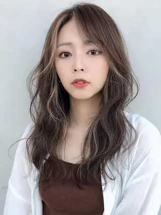 セミロング ヘアアレンジ パーマ カラー ITbyALBUM 中野店のヘアスタイル