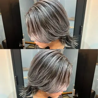 ミディアム カラー メンズ センターパート職人 店長/TSUBASAのヘアスタイル
